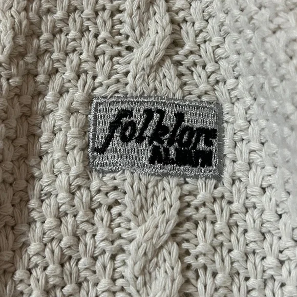 Taylor Swift | Folklore Cardigan Sweater Stars Cable Knit Button Front Size M/L - Picture 4 of 12